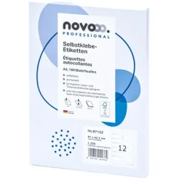 NOVOOO Etiketten 97x42.3mm 67152 weiss 1200 St&uuml;ck
