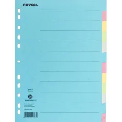 NOVOOO Kartonregister A4 40581 bunt 12-teilig