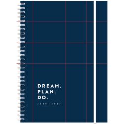 SIMPLEX Schüleragenda Joy Plus 26/27 500423.27 1W/2S 17M dunkelblau 14.8x21cm