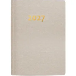 BIELLA Taschenagenda Memento 2027 825401100027U 1W/2S beige ML 10.1x14.2cm