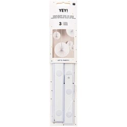 RICO DESIGN Papierfächer 20-46cm 99001.71.21 weiss 3 Stück