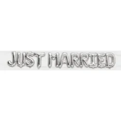 RICO DESIGN Folienballon 36cm, 11 Stück 81000.02.41 Just Married silber