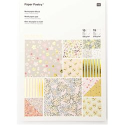 RICO DESIGN Motivpapierblock A4 99001.64.85 Bouquet Sauvage 120g, 30 Blatt