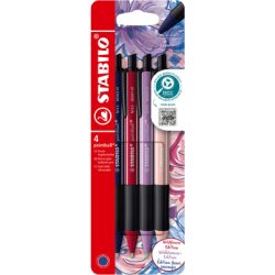 STABILO Kugelschreiber pointball 0.5mm 1508 assortiert, Wildflower 4 Stück