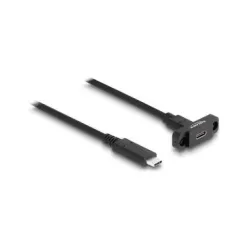 Delock USB-C® Kabel USB 3.2 Gen2 USB-C® Buchse, USB-C® Stecker 1.00 m Schwarz 87824