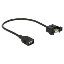 Delock USB-Kabel USB 2.0 USB-A Buchse, USB-A Buchse 0.25 m Schwarz 85105
