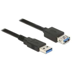 Delock USB-Kabel USB 3.2 Gen1 USB-A Stecker, USB-A Buchse 1.00 m Schwarz vergoldete Steckkontakte 85054