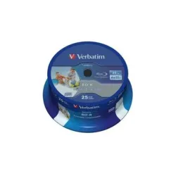 Verbatim 43811 Blu-ray BD-R SL Rohling 25 GB 25 St. Spindel Bedruckbar, Antikratzbeschichtung