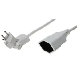 Max Hauri 129041 Strom Verlängerungskabel Weiß 3.00 m H05VV-F 3G 1,0 mm²