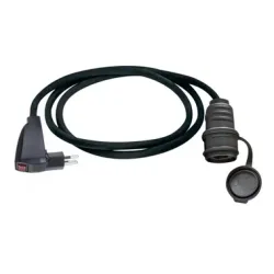 Brennenstuhl 1132932 Strom Verlängerungskabel Schwarz 1.5 m H05VV-F 3G 1,5 mm² mit Reset-Schalter