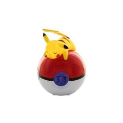 Teknofun Pikachu Pokeball - Wecker (Gelb/Rot/Violett)