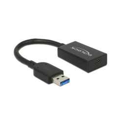 Delock USB-Kabel USB 3.2 Gen2 USB-A Stecker, USB-C® Buchse 0.15 m Schwarz 65698