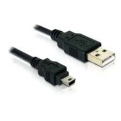Delock USB-Kabel USB 2.0 USB-A Stecker, USB-Mini-B Stecker 1.50 m Schwarz 82252
