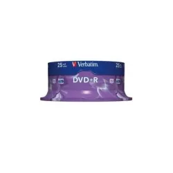 Verbatim DVD+R 16x 4,7 GB Matt Silber Spindel 25 Stück