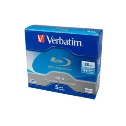 VERBATIM BD-R Jewel Case 25GB 43715 6x Scratchguard 5 Pcs