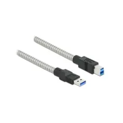 Delock USB 3.1-Kabel Metalmantel USB-A - USB-B 1 m