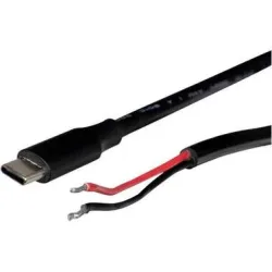 Joy-it Joy-IT Strom-Kabel 1 m Schwarz (K-1474) Strom-Kabel [1x USB 2.0 Stecker C - 1x offene Kabelenden] 1 m Schwarz