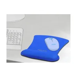 Delock Ergonomische Mausmatte mit Handballenauflage, blau Blau