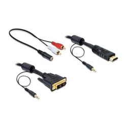 DeLock - Kabel HDMI - DVI-D Cinch, Schwarz, One Size