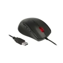 DeLock - Ergonomische Maus 12548 für Linkshänder, Schwarz