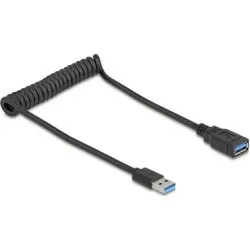 Delock USB 3.0-Spiralkabel USB-A - USB-A 0.6 m