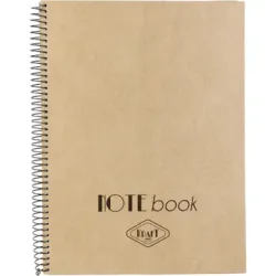 ANCOR Spiralbuch Hardcover A4 114805 Kraft, kariert 80 Blatt
