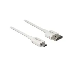 Delock Kabel 4K 60Hz HDMI - Micro-HDMI (HDMI-D), 2 m, Weiss