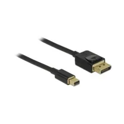 Delock Mini-DisplayPort / DisplayPort Anschlusskabel Mini DisplayPort Stecker, DisplayPort Stecker 1 m Schwarz 84927
