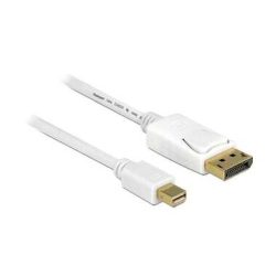 Delock Mini-DisplayPort / DisplayPort Adapterkabel Mini DisplayPort Stecker, DisplayPort Stecker 3.00 m Weiß 83483
