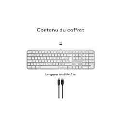 Logitech MX Keys S for Mac - PALE GREY - CH Kabellose Tastatur 920-011628 – Tastatur/Keyboard – space grau