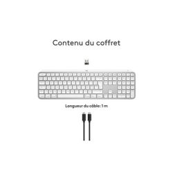 Logitech MX Keys S for Mac - PALE GREY - CH Kabellose Tastatur 920-011628 – Tastatur/Keyboard – space grau