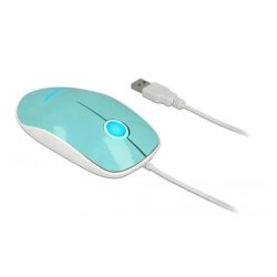 DeLock - 12538 Maus Beidhändig USB Typ-A Optisch 1200 DPI, Türkisblau