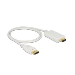 DeLock - Kabel DisplayPort - HDMI, Weiss, One Size