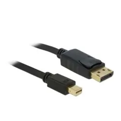 Delock Mini-DisplayPort / DisplayPort Anschlusskabel Mini DisplayPort Stecker, DisplayPort Stecker 1 m Schwarz 82698