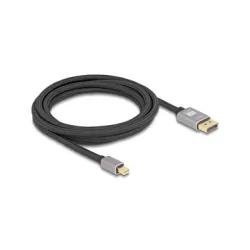Delock DisplayPort / Mini-DisplayPort Anschlusskabel Mini DisplayPort Stecker, DisplayPort Stecker 3 m Grau 81093 8K
