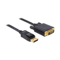 DeLock - Kabel DisplayPort 1.1 Stecker - DVI 24+1 Stecker Passiv 2 m, Schwarz, One Size