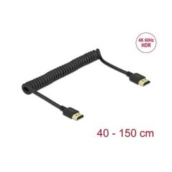 Delock HDMI Anschlusskabel HDMI-A Stecker 1.5 m Schwarz 84967 4K UHD, vergoldete Steckkontakte, dreifach geschirmt,