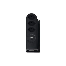 Steffen Steckdosenleiste | 3x Typ13 | 1x USB C+A | schwarz
