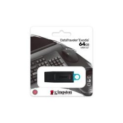 Kingston -  DataTraveler Exodia 64 GB USB 3.2 Flash-Laufwerk, Türkisblau, 64 GB