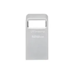 KINGSTON TECHNOLOGY -  DataTraveler 128GB Micro 200MB/s Metal USB 3.2 Gen 1, Silber, 128 GB
