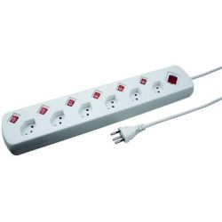 STEFFEN Steckdosenleiste 1,5m 207601216S weiss 6 Stecker