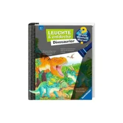 Ravensburger - Wieso? Weshalb? Warum? Leuchte und entdecke: Dinosaurier (Taschenlampen-Buch mit Folien und Klappen)
