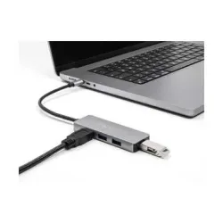 Delock 63173 USB-Hub 4 Port USB-A USB 3.2 Gen1 5 GBit/s mit USB-C® Stecker Schwarz 63173