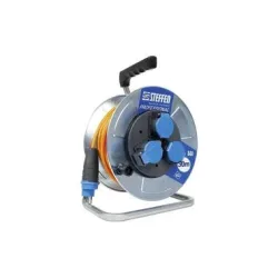 STEFFEN Kabelrolle Professional 30 m 3x T13, IP55, Silber