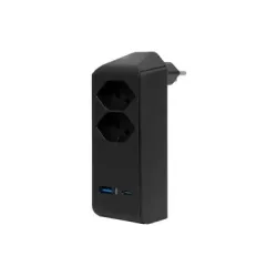 Brennenstuhl 1508342202 Zwischensteckdose mit USB Schwarz