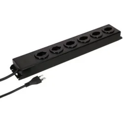Max Hauri Steckdosenleiste Power Line 6x Typ 13 Schwarz