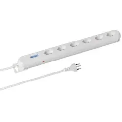 Steffen Steckdosenleiste Linea Plus Weiss | 6 × T13 | 3 m