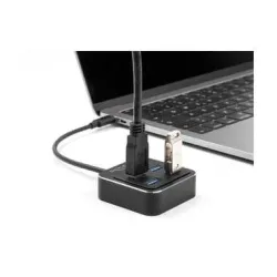 DeLock - USB 3.2 Gen 2 USB Type  Câ„¢ Hub mit 4 x USB Typ  A Buchse, Schwarz