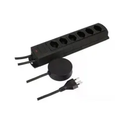 Max Hauri 136342 Steckdosenleiste ohne Schalter Schwarz CH-Stecker 1 St.