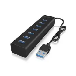 IB-HUB1700-U3 USB 3.0 zu 7-Port USB 3.0 Type-A Hub, Alu-Gehäuse, Netzteil 5V/3A